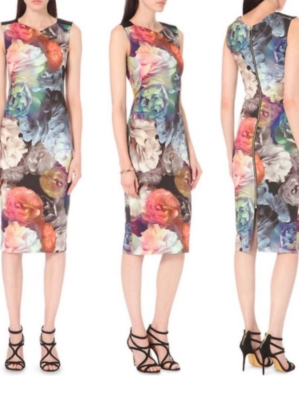 Ted Baker London Eliah Floral Bodycon Dress Size 0 (US Size 2)